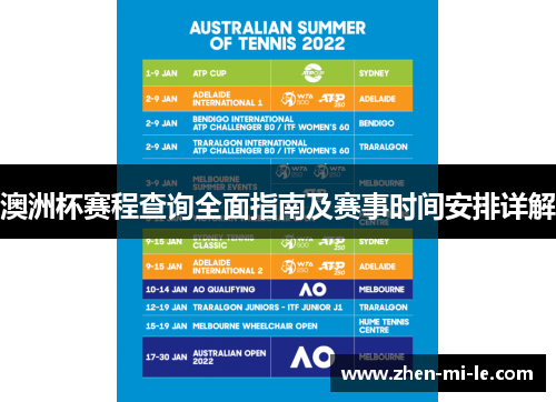 澳洲杯赛程查询全面指南及赛事时间安排详解