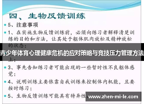 青少年体育心理健康危机的应对策略与竞技压力管理方法
